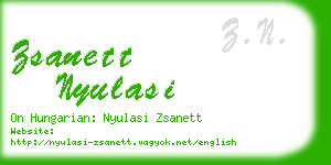 zsanett nyulasi business card